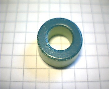 Eisenpulverringkern 17mm T68-52A, AL54, grün-blau
