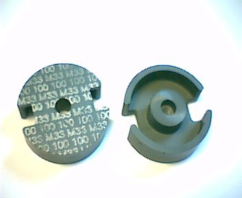 P18x11 Schalenkernsatz M33, mit Luftspalt 0,6 mm, AL 100