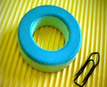 Eisenpulverringkern 38mm T150-52, AL89, grün-blau